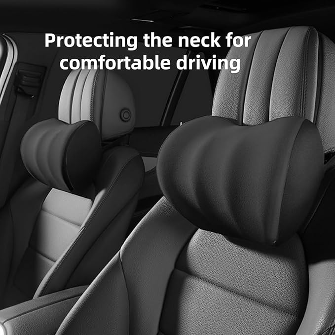 Car Headrest Lumbar Support Cushion for Honda Civic 2025-2016 LX/Sport/EX-L/Hybrid,Ergonomic Seat Headrest Cushion for Neck Back Pain Relief Memory Foam Breathable Removable Cover for Office Chair Car