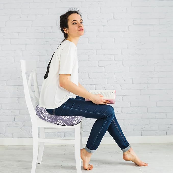 Donut Pillow for Hemorrhoids Seat Cushion for Tailbone Pain Relief - Grey Home Office Chair Cushion for Long Sitting Work - Memory Foam Car Seat Cushions for Driving Butt Pain Pressure