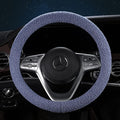 Furry Winter Car Steering Wheel Cover for Women, Soft Fleece Plush Warm Universal Auto Accessories for Jeep, Truck, Van, F150, Fuzzy, Anti Slip, Blue, Large Size, 15.2-16in