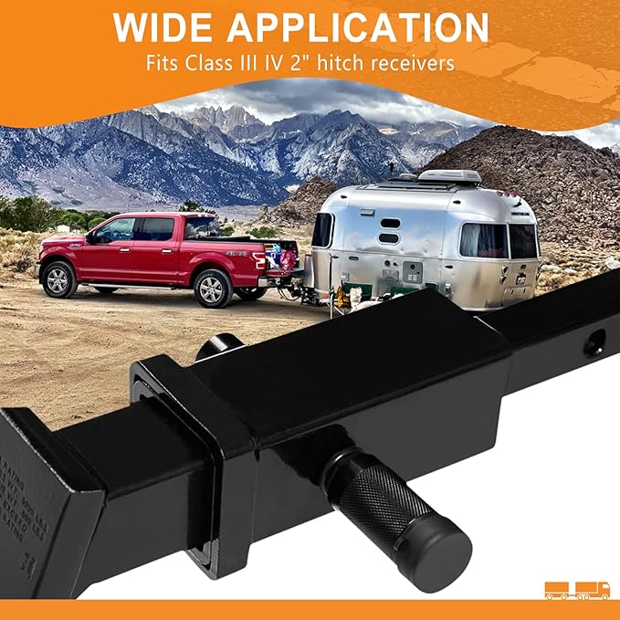 META Hardware Trailer Hitch Locks, Hitch Lock with 5/8'' Pin Fits Class III IV 2" Hitch Receivers, Tow Hitch Lock with Anti-Rattle O-Rings for Trailer Truck Car Boat (1 Pack)