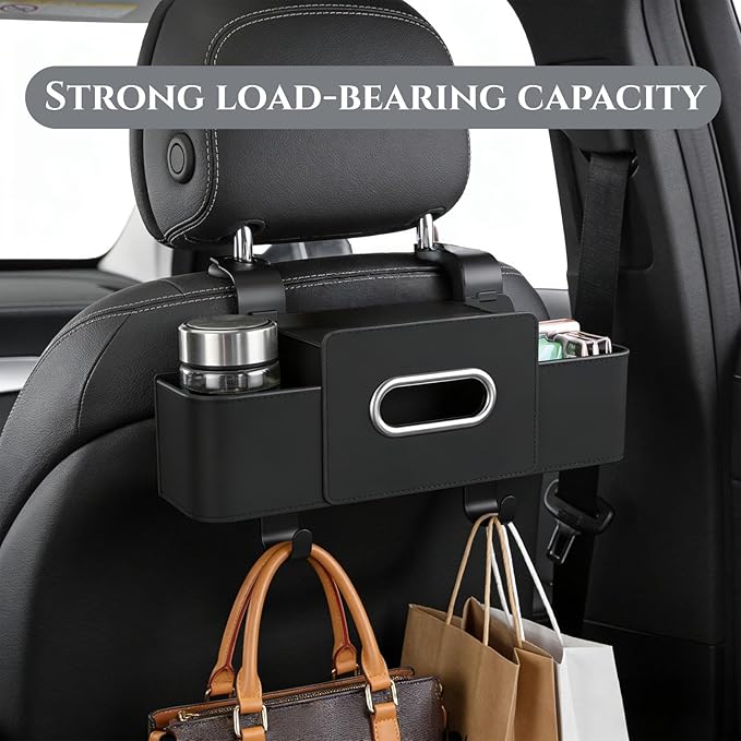 EZNFSW Car Organizers and Storage Box Behind Seat, Car Organizer Back Seat With Multiple Pockets, Hanging Car Seat Storage Travel Essentials, Snacks, Bottles (Brown,1pcs)
