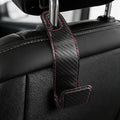 1PCS Purse Holder for Car, Purse Hook for Car, Leather Headrest Hooks for Automotive Back Seat, Auto Accessories Back Seat Organizer Hook for Grocery Bag Handbag Coat (Carbon Fiber, 1PCS)