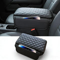 Center Console Cover with Pocket for Jeep Wrangler JL 2018-2025 Armrest Cover Leather Arm Rest Pad with Pockets Middle Console Lid for Wrangler JL JLU&Gladiator JT2018-2025 Accessories（Black）