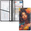 African American Black Women Car Registration and Insurance Holder Vehicle Glove Box Organizer Car Accessories Wallet Case for Women Men 202a1029
