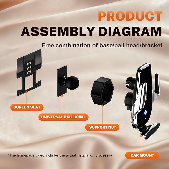 Phone Holders for Honda CRV 2017-2022 Accessories. Electric Cell Phone Car Mount Supports 15W Wireless Charging.Custom Fit CR-V Phone Holder Not Affect Air Vent and Fits All iPhone & Android.