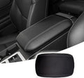 Black Leather Center Console Armrest Cover for 2024-2025 2026 Toyota Land Cruiser Prado 250,2024 Land Cruiser Accessories Car Center Arm Rest Cover Pad Protector(White Stitches)