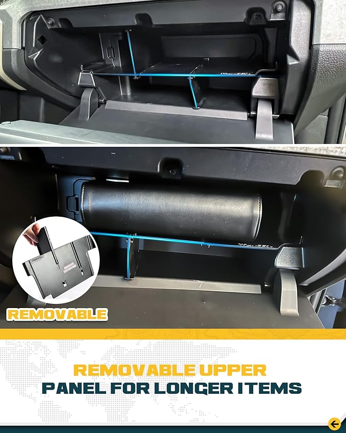 Trumgeta Glove Box Organizer Fit for 2024 2025 2026 Toyota Tacoma Glove Box Compartment Insert Storage Divider 4th Gen Tacoma Accessories