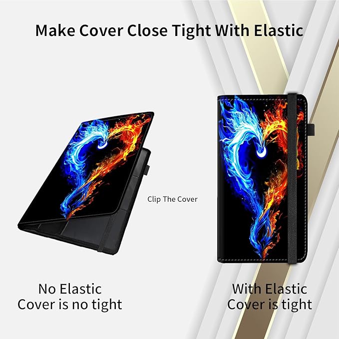 RAUEDWDJS Car Registration and Insurance Holder,Leather Vehicle Glove Box Organizer Wallet Case for Driver's License,ID Key Information Cards-Luminous Love