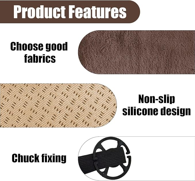 Sheepskin Car Seat Cushion, Soft Comfort Winter Driver Seat Cover, Fluffy Faux Fur Front Seat Pad, Car Seat Protector Pad for Office Chair, Universal Interior Accessory for Car SUV Truck (Coffee)
