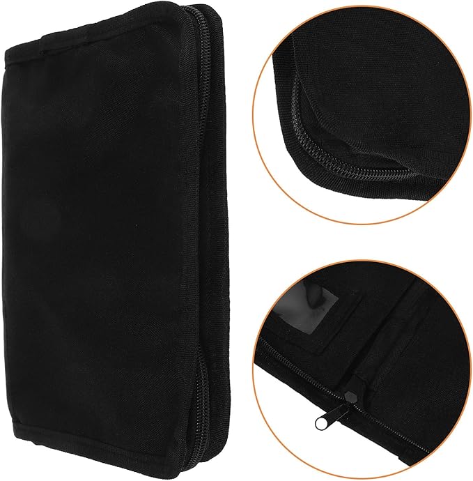 Car Document Holder and Insurance Registration Holder Oxford Fabric Multi-pocket Glove Box Organizer Portable Storage Case for Vehicle Guides and Cards, Black