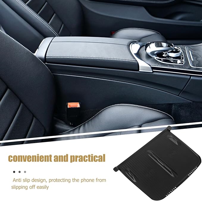 ERINGOGO Charging Pad for Model -Skid Silicone Mat for Center Console Compatible Interior Accessory for Secure Phone Charging Elegant Upgrade