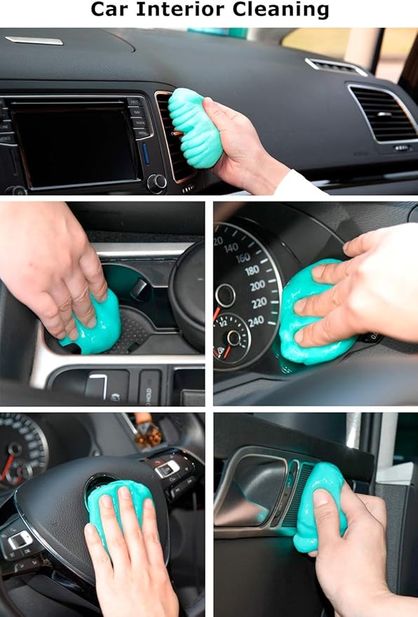 ASFSKY Cleaning Putty Car Cleaning Gel for Car Detailing Car Slime Cleaner Dust Cleaning Mud Universal Cleaning Gel for Vents, Dashboard, Car Cleaning Putty 3 Pack