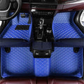 Custom Personalized Car Floor Mats - Luxury Full Coverage All Weather Cars Mats, Anti-Slip Leather Car Mat Set, Custom Floor Mats Fit for 99% of Cars, SUVs & Trucks (Blue, A-Diamond)