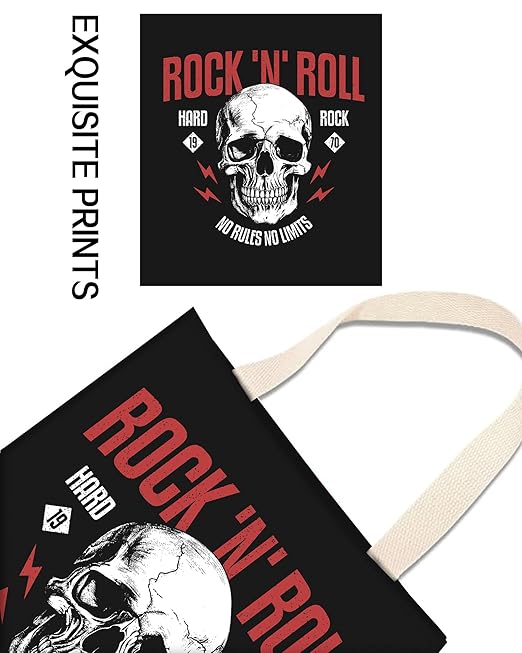 ANKVRP Car Trash Can, Durable Hanging Car Trash Garbage Bag, Cute Automotive Garbage Cans Organizer, Black Rock Skull