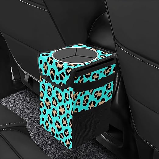 GVGHIDZ Car Trash Can – Multi-Purpose, Lightweight and Portable with Durable Water-Resistant Coating, No Installation Required, Practical and Ample Capacity, Variety of Colors.Tiger Pattern