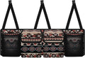 Tribal Aztec Pattern Car Trunk Organizer, Large Capacity Backseat Trunk Organizer with Adjustable Straps, Backseat Hanging Car Storage Organizer Foldable Cargo Storage