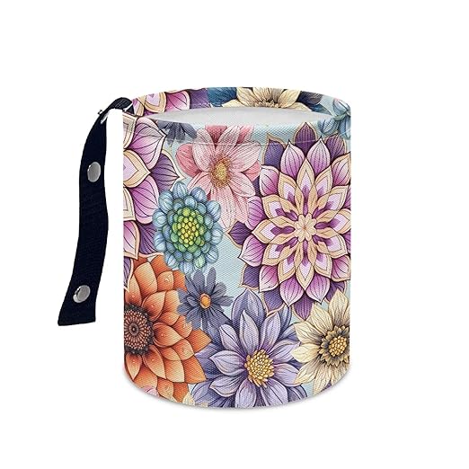Boho Car Trash Bag, Car Trash Can - Cute, Portable, Collapsible for Back Seat, Floor, or Hanging Headrest Waste Basket