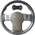 Car Steering Wheel Cover Microfiber Leather Stitch Wheel Wrap Fit for Nissan Pathfinder III Frontier Xterra Navara 2005 2006 2007 2008 2009 2010 2011 2012 2013 2014 2015,Black