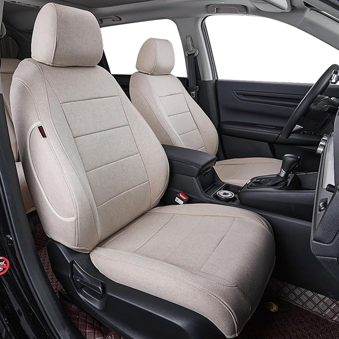 Coverdram Custom Seat Covers Compatible with Select Nissan Rogue(Not for Select) 2014 2015 2016 2017 2018 2019 2020 Models (Beige,Full Set)