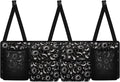 CLOHOMIN Sun and Moon Car Storage Organizer Car Trunk Mesh Storage Bag Black Backseat Hanging Organizer Large Capacity Trunk Organizer for SUV Car Accessories with 4 Pockets