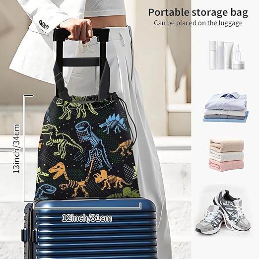 AFYEWKC Car Trash Bag Large Hanging Can for Back of Seat, Cute Waterproof Car Garbage Bag for Vehicle, Travelling, Outdoor Colorful Cartoon Dinosaur