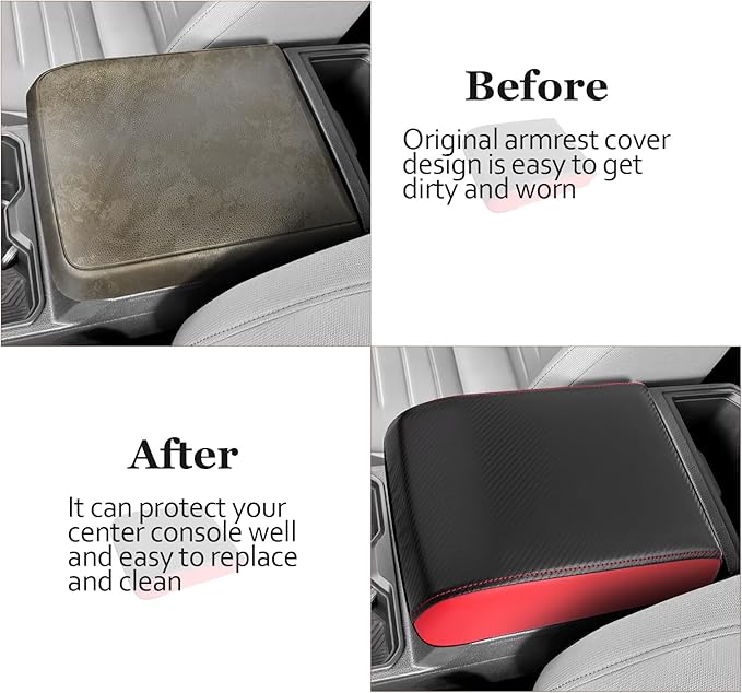 SKTU for 2024 2025 2026 Toyota Tacoma Center Console Cover 2024 2025 2026 Tacoma Armrest Cover 2024 2025 2026 Tacoma Center Console Pad Toyota Tacoma 2024 2025 2026 Accessories Console Cushion (Red)