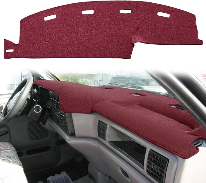Yiz Dashboard Cover Dash Cover Mat Pad Custom Fit for Dodge Ram 1500 2500 3500 1994 1995 1996 1997 Pickup Truck (94-97Maroon) J23