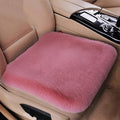 Plush Car Seat Cushion, Soft Warm Fuzzy Faux Rabbit Fur Fluffy Plush Auto Seat Cover Vehicle Car Front and Back Seat Protector Pad with Non-Slip Backing Cushion Interior Universal Fit (Pink2,Front*1)