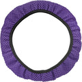 X AUTOHAUX Steering Wheel Cover Universal Elastic Stretch Antislip Breathable Microfiber Ice Silk Interior Trim Wheel Protector for Car Truck SUV Purple