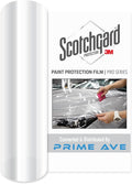 Prime Ave 3M Clear Paint Protection Film, 8 mil PPF Vinyl Wrap with Self-Healing Technology, UV Protection, Non-Yellowing, Scratch Resistant, Glossy Finish (12 x 144in)