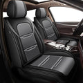 YORKNEIC Seat Covers for VW/Volkswagen Taos 2022-2025: 2 Row 5 Seat Full Set Leather Car Seat Covers Cushion (5 Seat Full Set, Black&Grey)