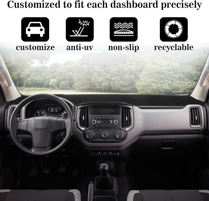 Amiss Dash Mat Dashboard Cover, Fits for 1999-2006 GMC Sierra/Chevy Chevrolet Silverado, 2000-2006 GMC Yukon XL/Chevy Suburban Tahoe Avalanche, Dashboard Decorative, Car Interior Accessories
