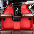 Custom Making Car Floor Mats for 98% Sedan SUV Car Protection Full Coverage Mats Anti-Slip Leather Floor Liners All Weather Car Floor Mats (Red)