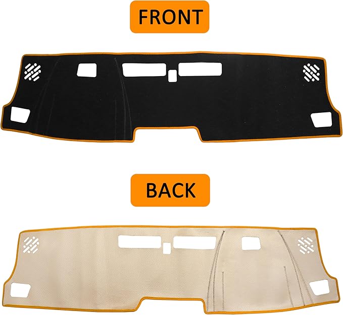 Dash Cover for Chevy Colorado/Gmc Canyon 2023 2024 2025 2026 Dashboard Cover Mat Center Console Non-Slip No Glare Protector Mat Pad Sunshade Interior Accessories for Chevylot Colorado, Orange Trim