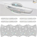 Mandark 8PCS Bling Car Door Handle Protector, Crystal Rhinestone Vehicle Door Bowl Protective Sticker, Glitter Anti-Scratch Auto Decor Decals Accessories, Universal for SUV, Sedan, Truck (White)