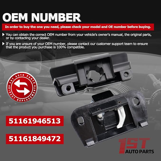 1ST Glove Box Lock Latch Upper Catch and Glove Box Upper Lock Latch Catch for BMW 3 Series E23 E30 E34 Z3 525i 530i 540i 325i M5 325i 1987-1993, Replaces OE: 51161946513 + 51161849472