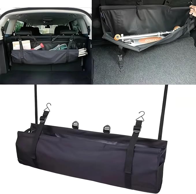 Car Trunk Hanging Organizer for Nissan Rogue 2014–2025 2026 Backseat Storage Bag Foldable Cargo Organizer for Camping, Road Trips, Kids’ Gear, Groceries,90 * 28cm