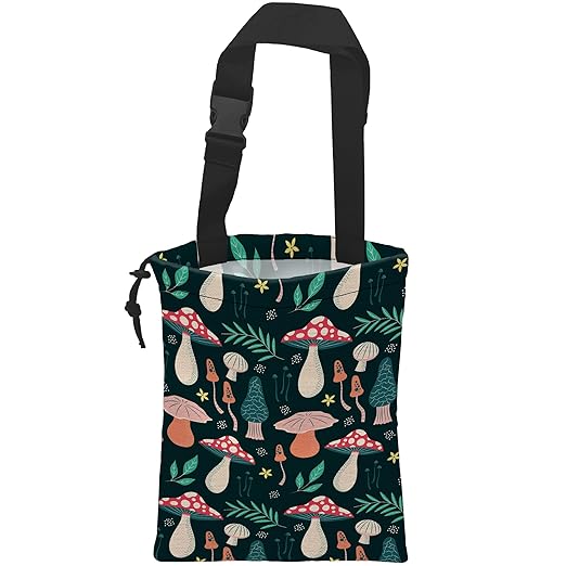 ghatobty Car Trash Bag Mushroom Car Garbage Bag Hanging Car Trash Can for Back Seat with Drawstring