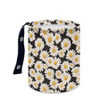 White Daisy Florals Car Trash Storage Box Multifunctional Garbage Bags for Car, Office, Home, Travel Camping Accessories, Keep Tidy