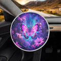 Purple Butterfly Universal Steering Wheel Cover Sunshade Unique Car Rudder Sun Shade Cover for SUV Vehicle Sedan Truck Car Accessories Gift for Friends