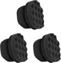 3 PCS Tire Dressing Applicator Pads, Reusable Hex Grip Tire Shine Applicator Polishing Sponge Pads, Wheel Tire Shine Detailing Foam for Most Vehicles, Car Accessories (Black, 4.33")