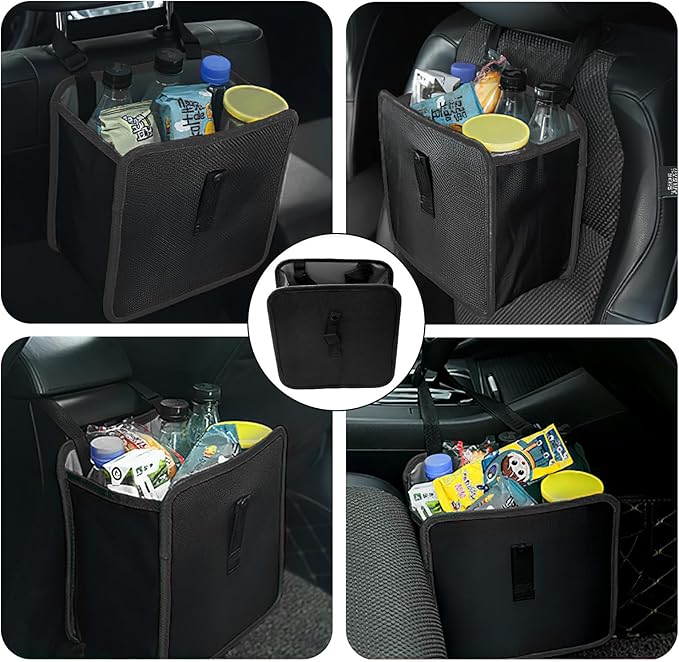 Foldable Car Trash Can, Waterproof Leakproof Hanging Auto Garbage Can, Multifunctional Large Capacity Vehicle Garbage Bag Storage Bag Organizer, Interior Car Accessories (Large)