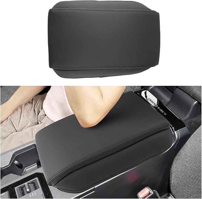 SXCY for 2024 2025 2026 Land Cruiser Armrest Cover for Toyota Land Cruiser 2025 2026 Center Console Cover 2024 2025 2026 Land Cruiser Center Console Cover for 2025 2026 Land Cruiser (Black Line (Pad))
