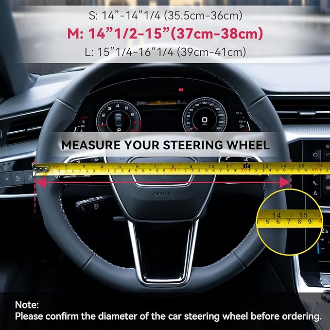 Limsas Boho Steering Wheel Cover Elastic Microfiber for Women, Universal Fit 15 inch Car SUV, Hippie Style Protector Cover, Anti-Slip, Breathable, Absorbing Sweat - 03
