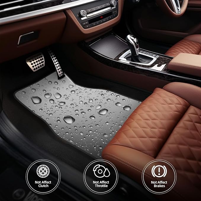 Water Droplets Car Floor Mats,4 Piece, Car Rug Durable Anti-Slip Waterproof Trim to Fit Liner Universal Fit Auto,Sedan,SUV,Truck