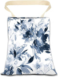 Car Garbage Can, Hanging Car Trash Can Bag for Cute Car Back Seat Organizer, Cute Blue Flowers