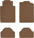 Eurow Universal Cut to Fit Car Floor Mats 4 Piece Set - Tan