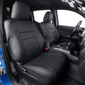 coverdream Tacoma Seat Covers Custom Fit for 2016-2023 Toyota Tacoma Access Cab/Xtra Cab SR SR5,Fully Covered Waterproof Faux Leather Truck Seat Protector-Full Set (Black)