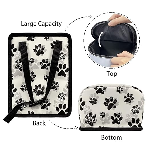 Dog Paw Print Car Rubbish Storage Reusable Car Trash Can for SUVs Vans, Cars Trash Bag Bin Hanging Automotive Sedan Garbage Cans Leak Proof Vehicle Trash Can