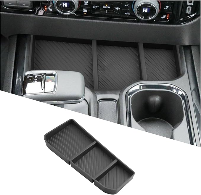 Ruiya 2026 Silverado Sierra Lower Console Organizer Compatible with 2023-2026 Chevy Silverado/GMC Sierra 1500 Accessories Console Organizer 2026 Silverado & Sierra (Full Console w/Bucket Seats ONLY)